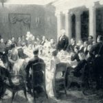 Meeting of the listeners of the Air Force Academy named after N.Ye. Zhukovsky with the actors of the Stanislavsky Theater. 1938